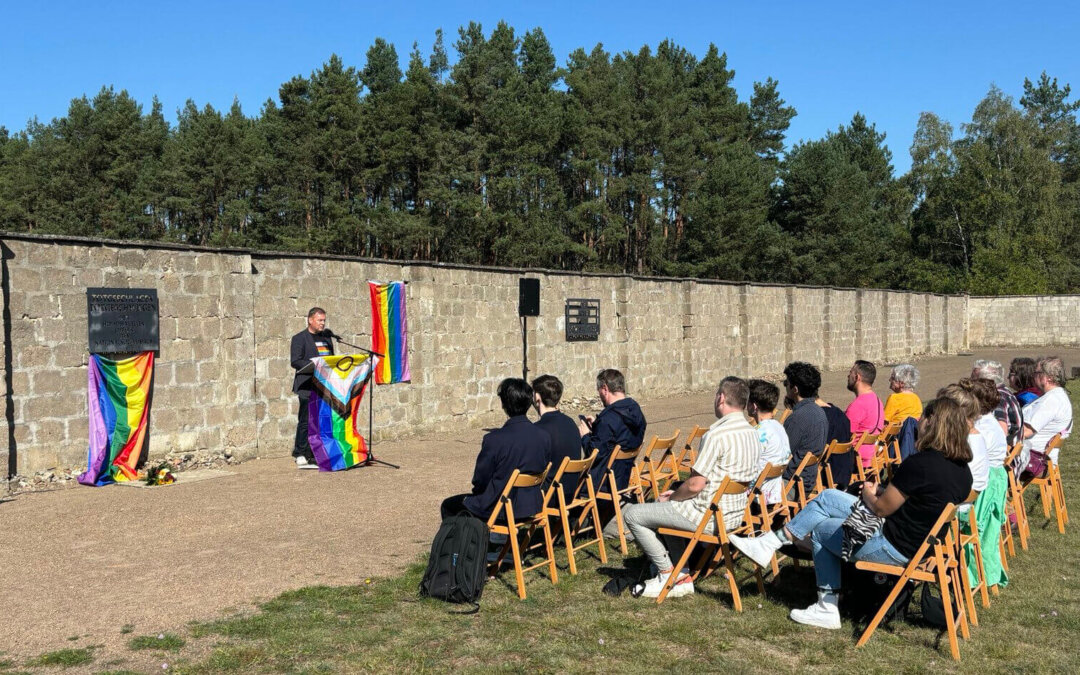 Commemoration of homosexual prisoners at the former concentration camp in Sachsenhausen