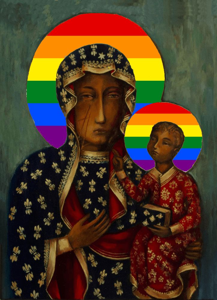 Adaptation of the Black Madonna icon from Czestochowa